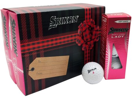 Srixon Soft Feel Lady Golf Balls - Soft White - Festive Double Dozen Fashion