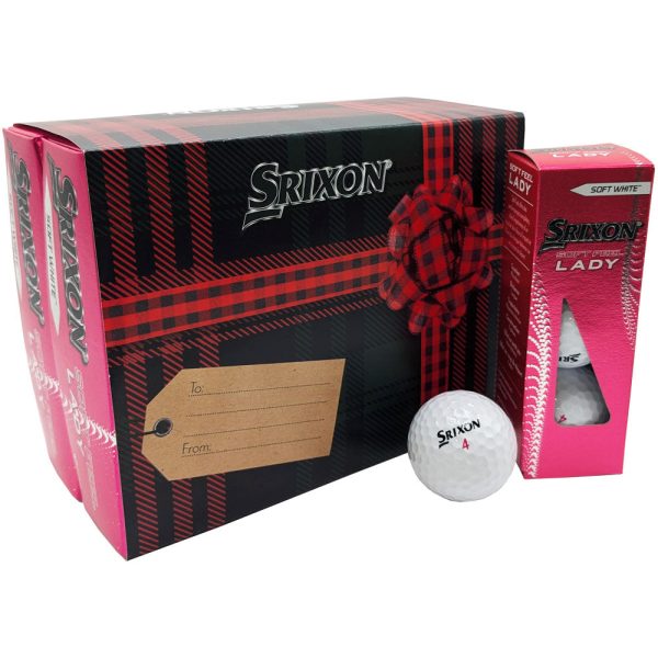 Srixon Soft Feel Lady Golf Balls - Soft White - Festive Double Dozen Fashion