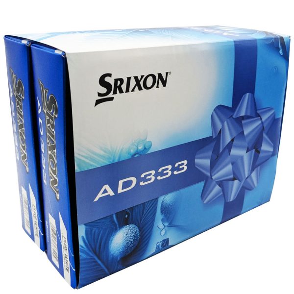 Srixon AD333 Golf Balls - White - Festive Double Dozen Fashion