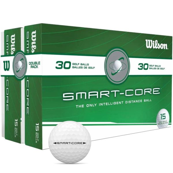 Wilson Smart Core Pro Distance Golf Balls - White - 30 Pack Online now