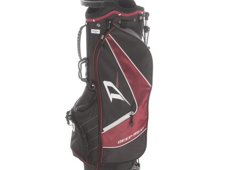 Wilson Staff Deep Red Stand Bag - Black Crimson White For Cheap