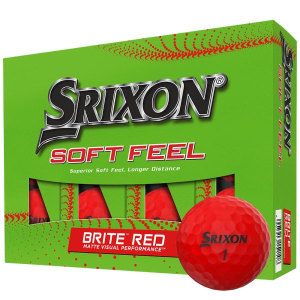 Srixon Soft Feel Golf Balls - Brite Red - Festive Double Dozen Online Sale