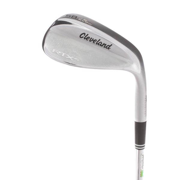 Cleveland RTX-4 Steel Mens Right Hand Lob Wedge 58* 3 Bounce X Low Stiff - Dynamic Gold S400 Online Hot Sale